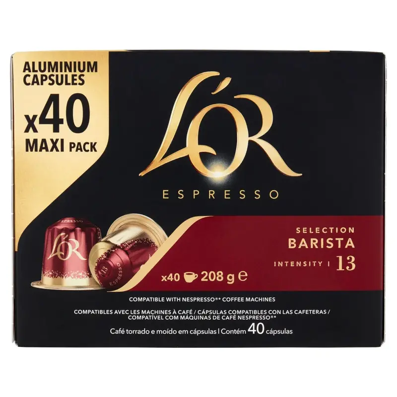L’Or Barista Espresso Capsules For Nespresso® Machines – 40-Pack 1