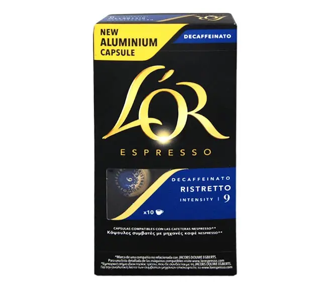 L’Or Nespresso Decaffeinato Ristretto Capsules – 10-Pack 1