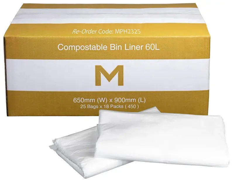 Matthews 60L Compostable Bin Liners – 450-Pack 1