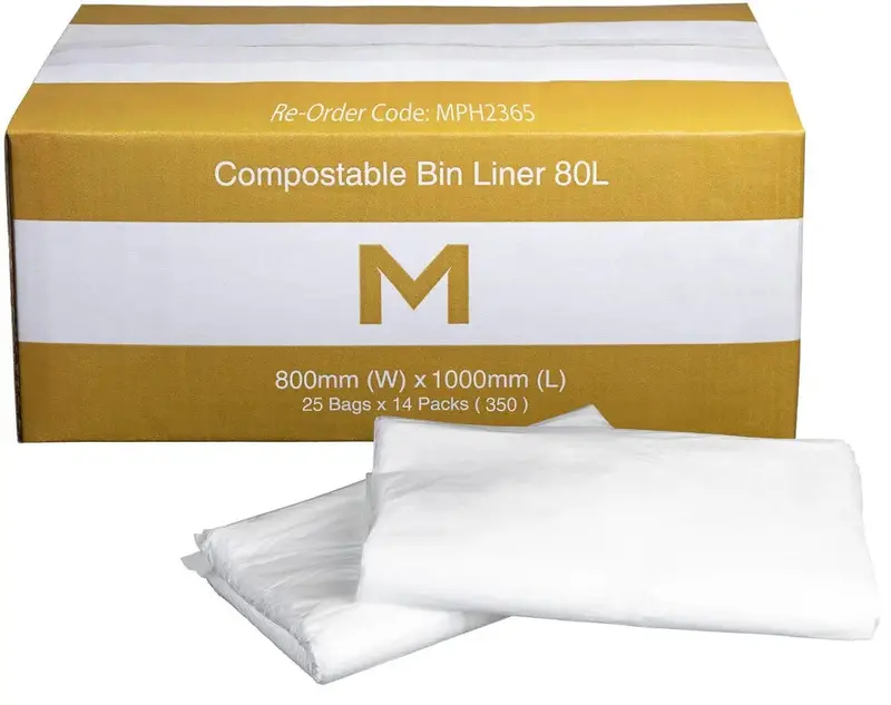 Matthews 80L Compostable Bin Liners – 350-Pack 1