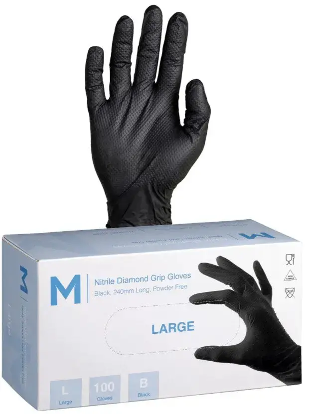 Matthews Black Diamond Nitrile Gloves (9.0G) – 1000-Count Pack 1