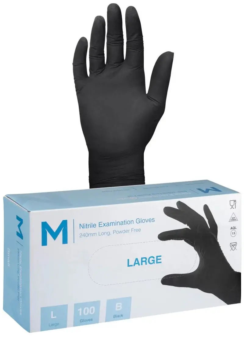 Matthews Black Nitrile Gloves (7.0G) – 1000-Count Bulk Pack 1