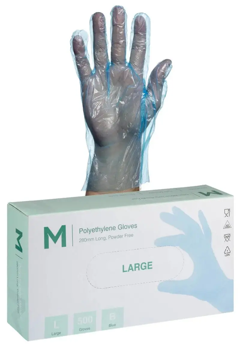 Matthews Blue Polyethylene Gloves – Lightweight, 1G (5,000 Pcs Total) 1