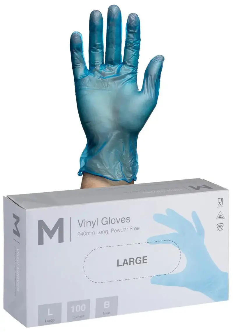 Matthews Blue Vinyl Gloves (5.0G) – 1000-Count Disposable Pack 1