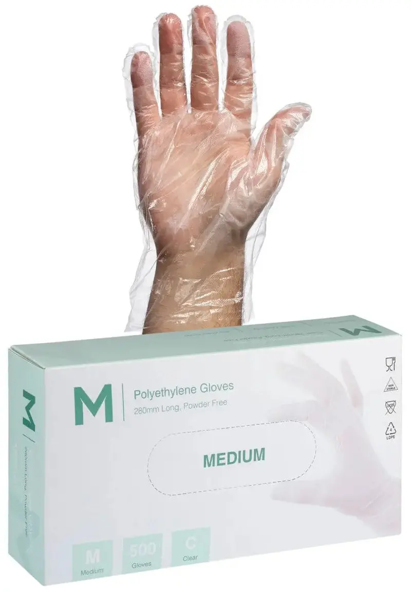 Matthews Clear Polyethylene Gloves – Lightweight, 1G (5,000 Pcs Total) 1