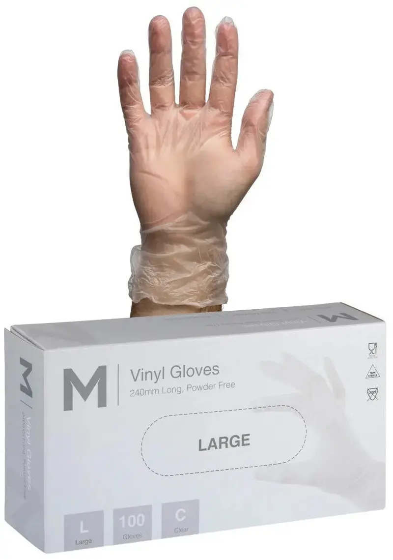 Matthews Clear Vinyl Gloves (5.0G) – 1000-Count Hygienic Pack 1