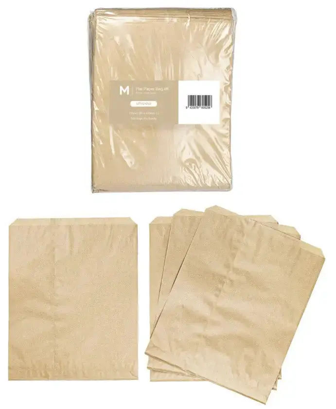 Matthews Flat Brown Kraft Paper Packaging Bags 1