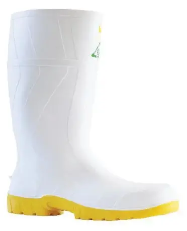 Matthews Industrial Pvc Safety Gumboots (White/Yellow) 1