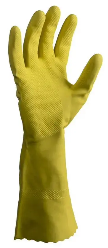 Matthews Silver-Lined Yellow Rubber Gloves For Industrial Use 1