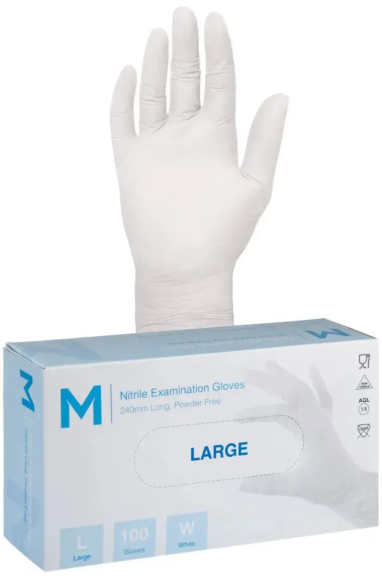 Matthews White Nitrile Gloves (5.0G) – 1000-Count Disposable Pack 1