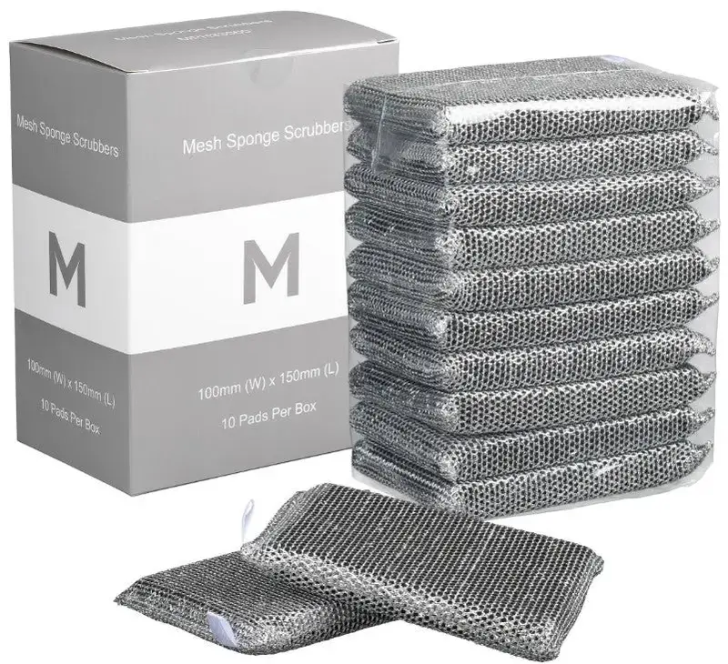 Mesh Sponge Scrubbers (40-Pack) – Dual-Surface Cleaning Pads 1
