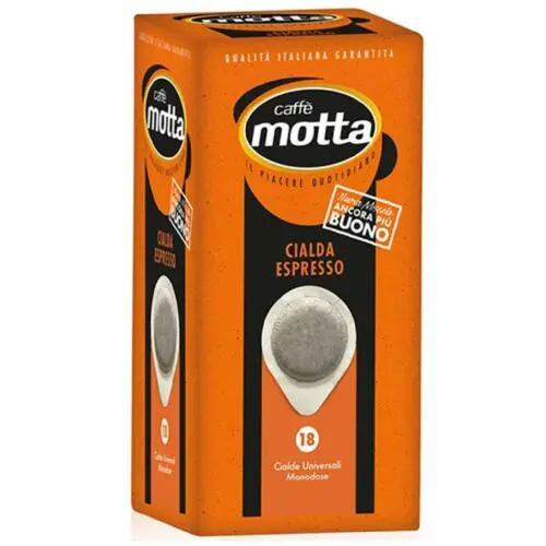 Motta Espresso E.S.E. Pods – Pre-Portioned Italian Ground Coffee, 18-Pack 1
