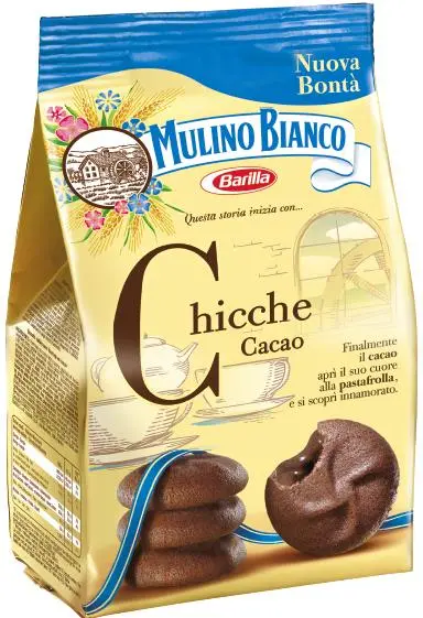 Mulino Bianco Chicche Chocolate Cream Snacks – Italian Cocoa-Filled Biscuits, 200 G 1