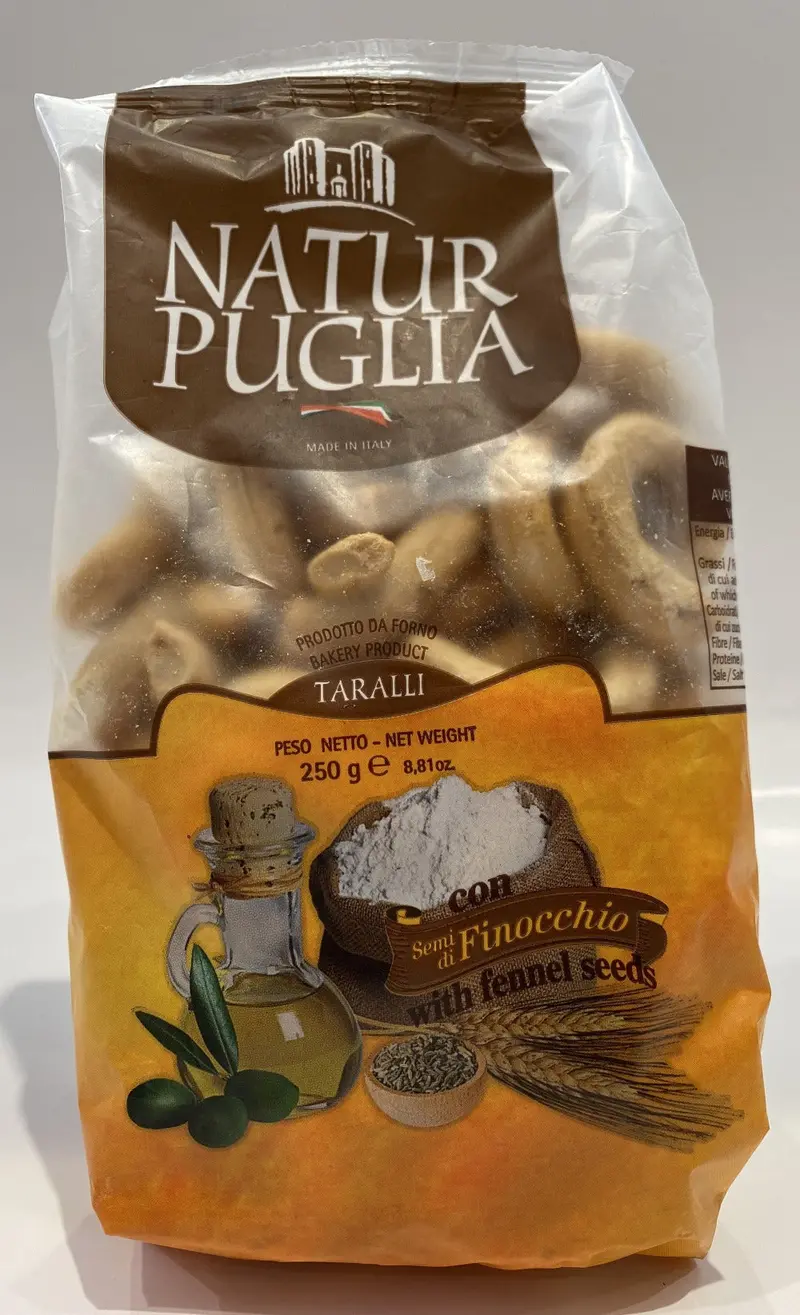 Natur Puglia Fennel Taralli Snack Rings – 250 G 1