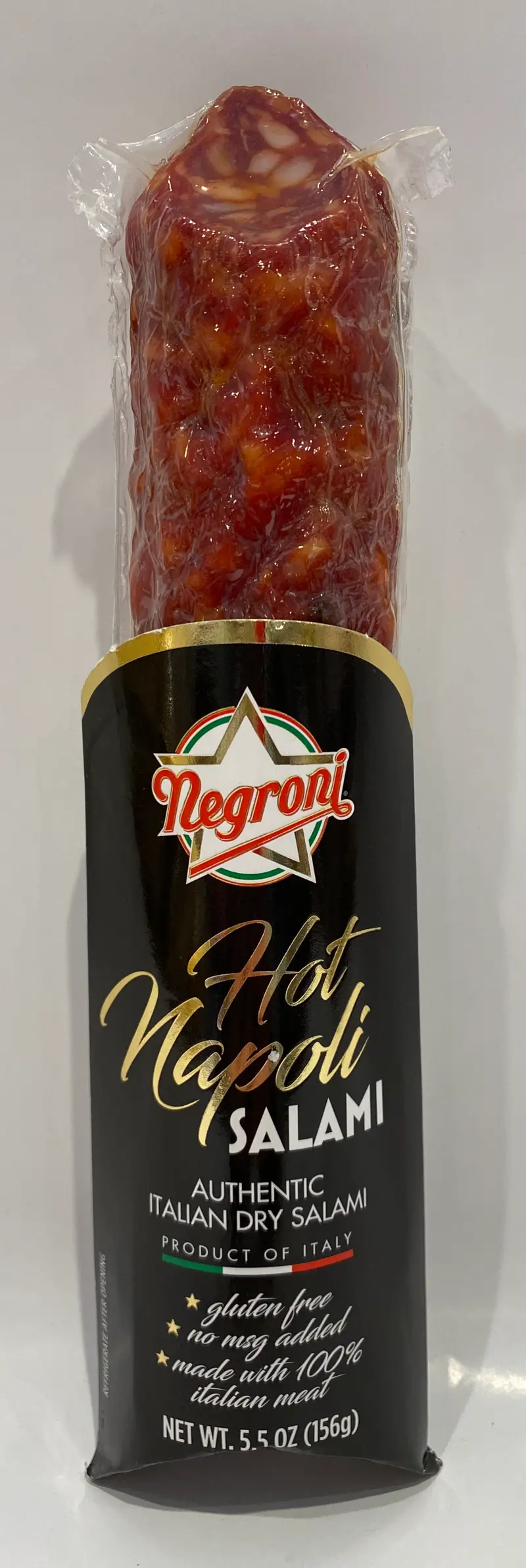 Negroni Hot Napoli Salami – Fiery Gluten-Free Dry-Cured Salami (5.5 Oz) 1