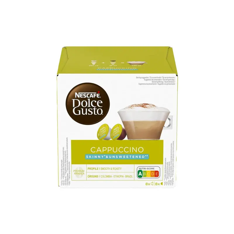 Nescafe Dolce Gusto Skinny Cappuccino Capsules – Unsweetened, 16-Pack 1
