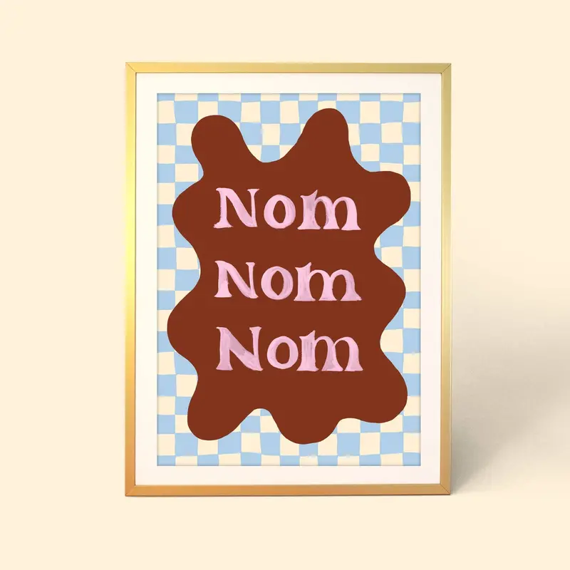 Nom Nom Nom Food Illustration Print – A3 Size 1