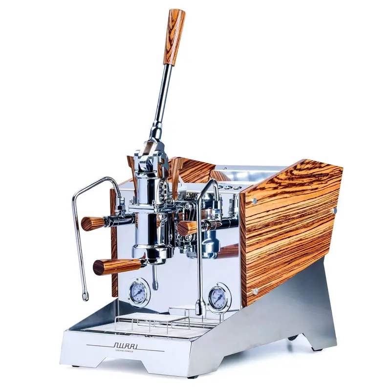 Nurri Leva Espresso Machine – Zebrano Wood Finish 1