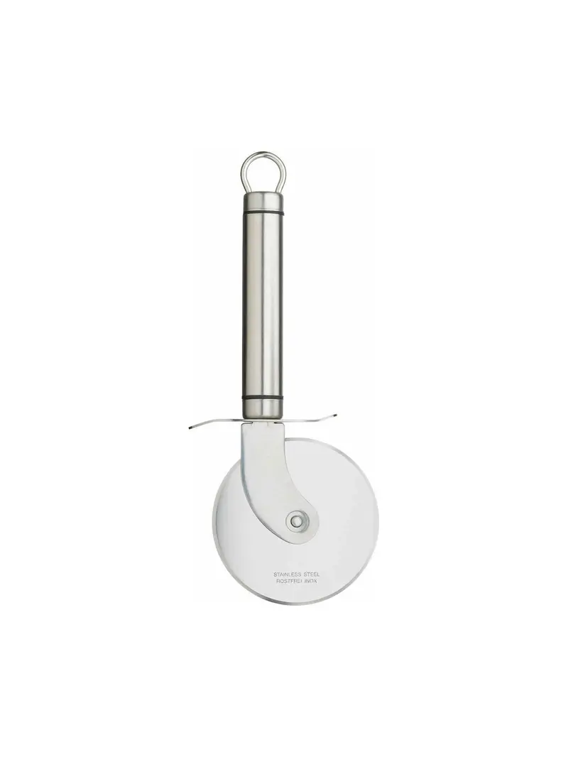 Oval Stainless Steel Pizza Cutter With Ergonomic Handle 1