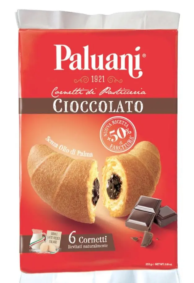 Paluani Cocoa Croissants – Individually Wrapped Breakfast Pastries (252G) 1