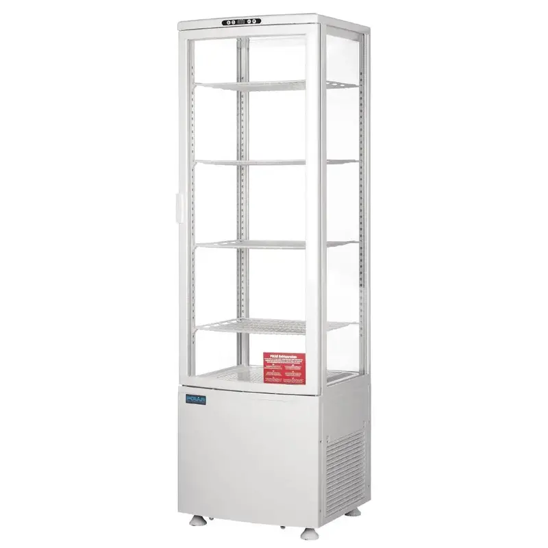 Polar C-Series Curved-Door Display Fridge – White, 235 L, Energy Efficient 1