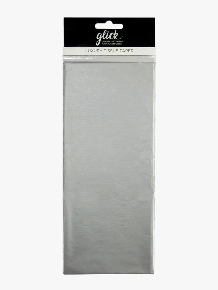 Premium Silver Metallic Tissue Paper Pack 1