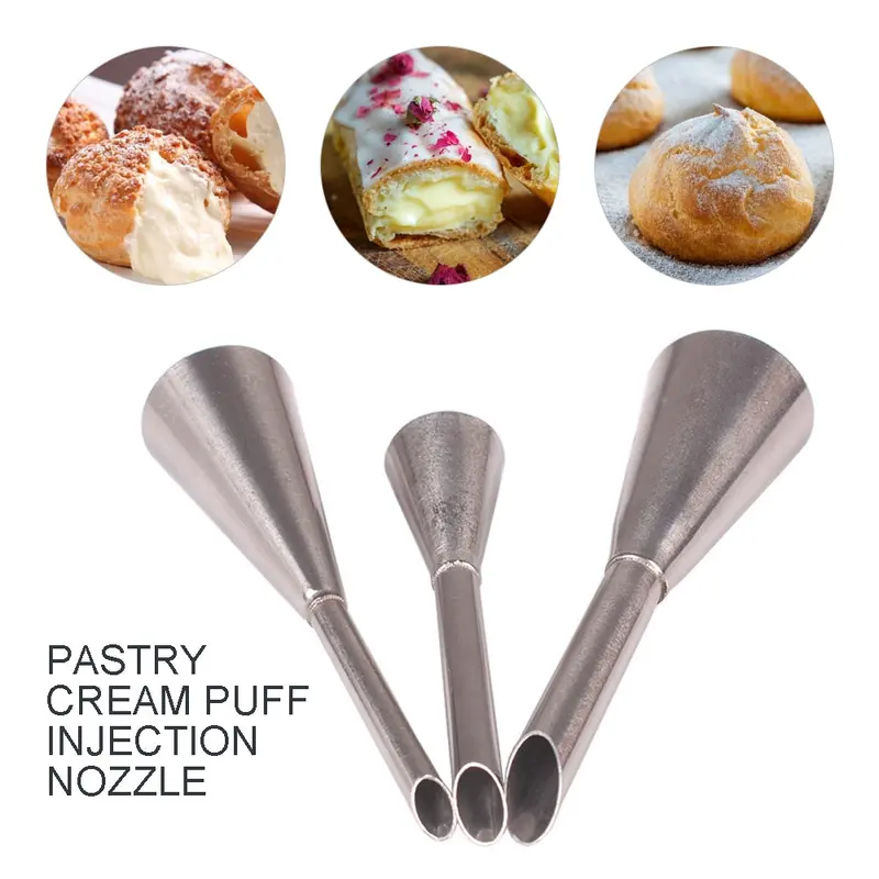 Professional Stainless Steel Piping Nozzles – Perfect For Cream Puffs & Pastries 1