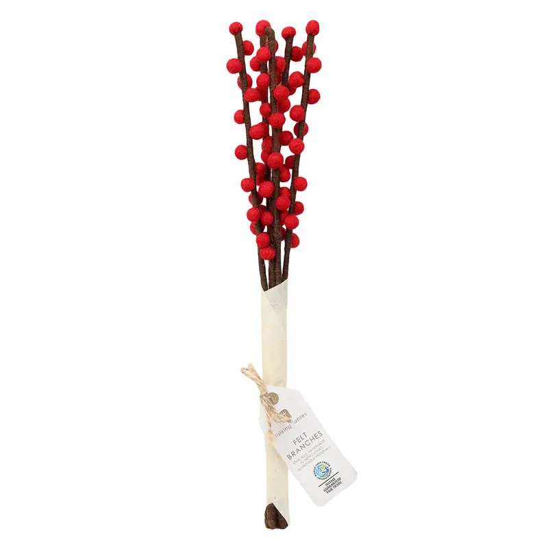 Red Felt Twig Garland – Twilight Collection 1