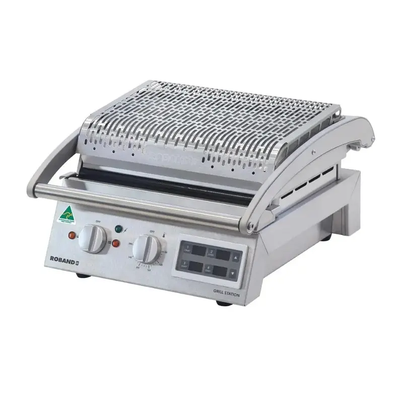 Roband 6-Slice Smooth-Plate Grill Station With Digital Timer Functionality 1