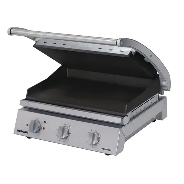 Roband 8-Slice Grill Station – Ribbed Top & Smooth Bottom Plate Design 1