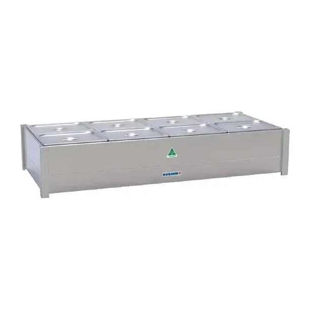 Roband Bm24A Dual-Row Hot Bain Marie – Eight 1/2 Gn (100Mm) Pans Included 1