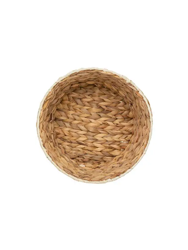 Round Woven Hyacinth Fruit Basket (26Cm) 1