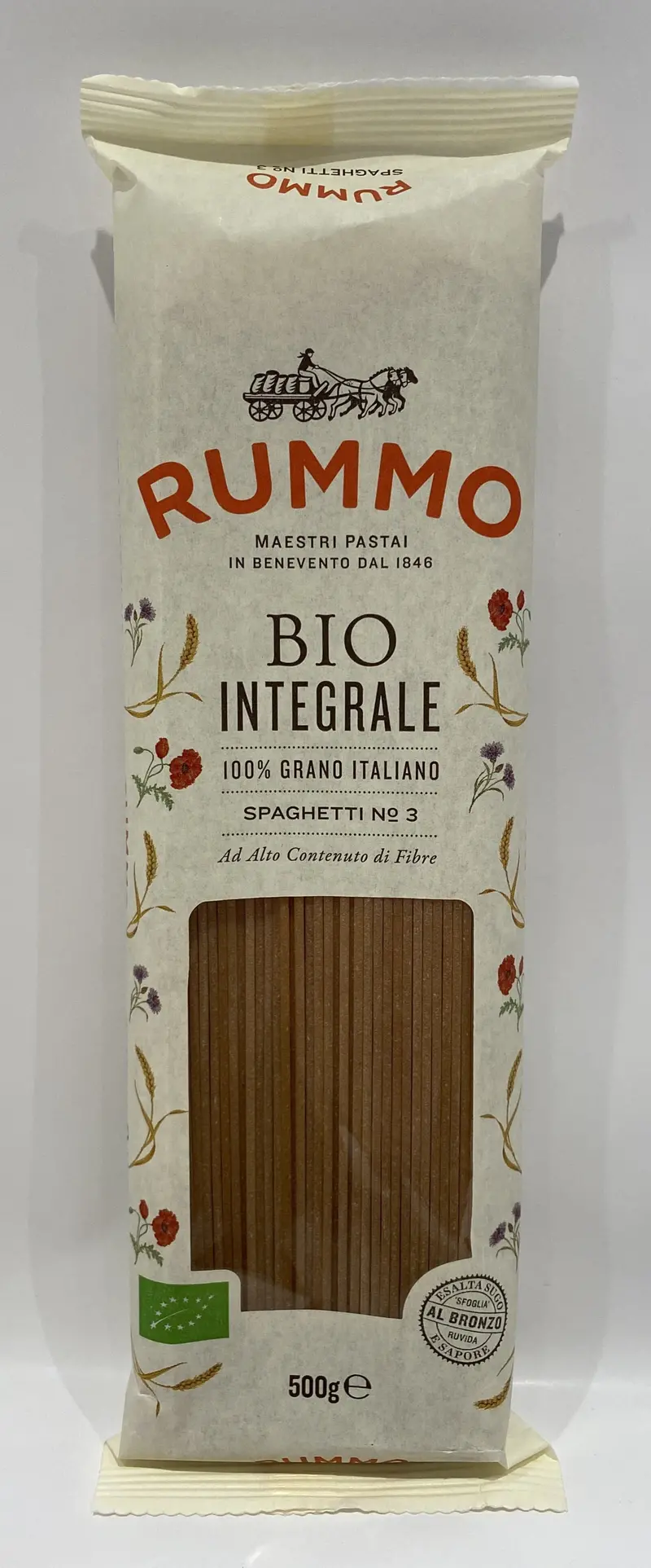 Rummo Organic Whole Wheat Spaghetti #3 – 500G (17.6 Oz) 1