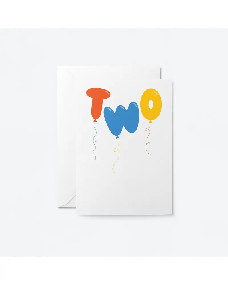 Second Birthday Card – 2Nd Year Commemorative Design 1