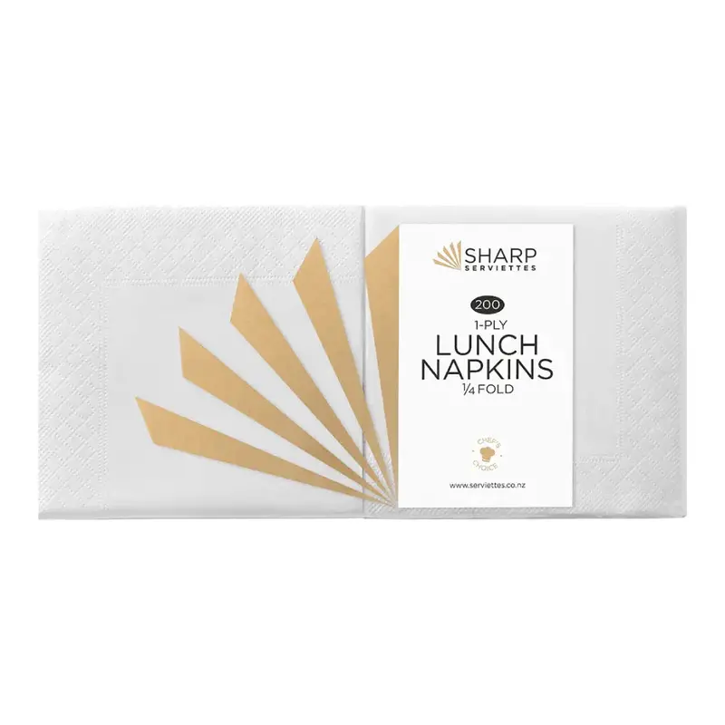 Sharp 1-Ply 4-Fold Lunch Napkin (2 Colors) 1