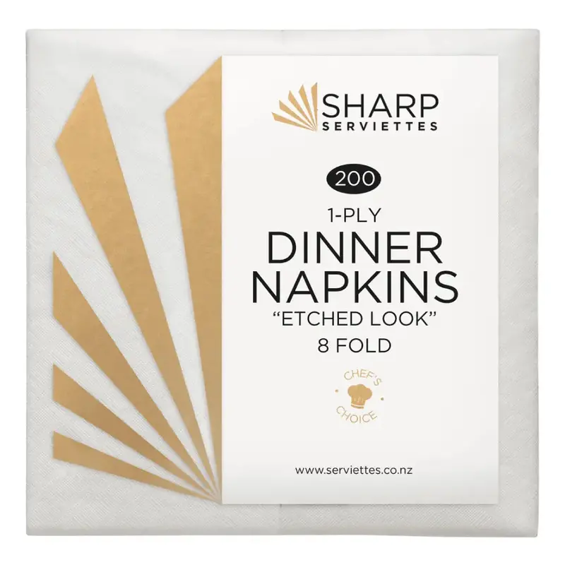 Sharp Dinner Napkins – 1-Ply, 8-Fold 1