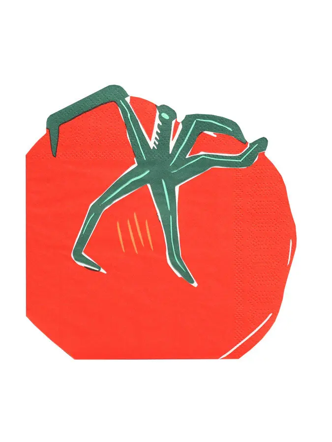 Tomato-Shaped 'Bon Appétit' Decorative Napkin 1