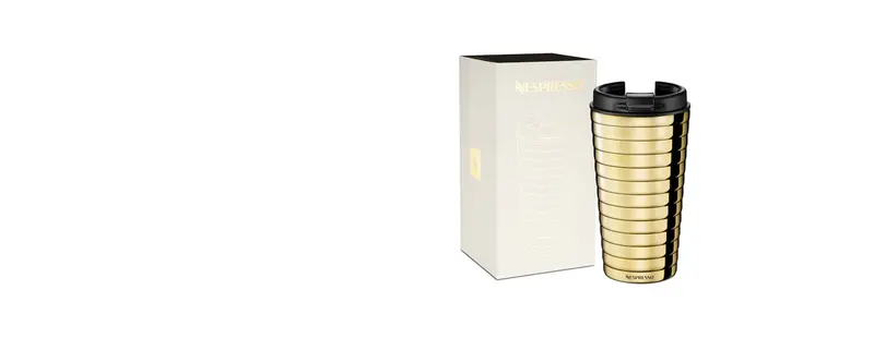 Touch Golden Finish Travel Mug – Insulated Stainless Steel 1